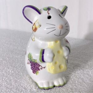Bella Casa By Ganz Ceramic Mouse Parmesan Cheese Shaker Figurine